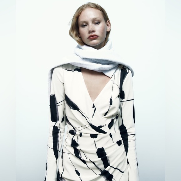 Zara Dresses & Skirts - Long sleeve Geometric Zara Mini Dress - M